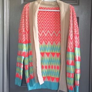 Colorful Geometric Patterned Women's Sweater